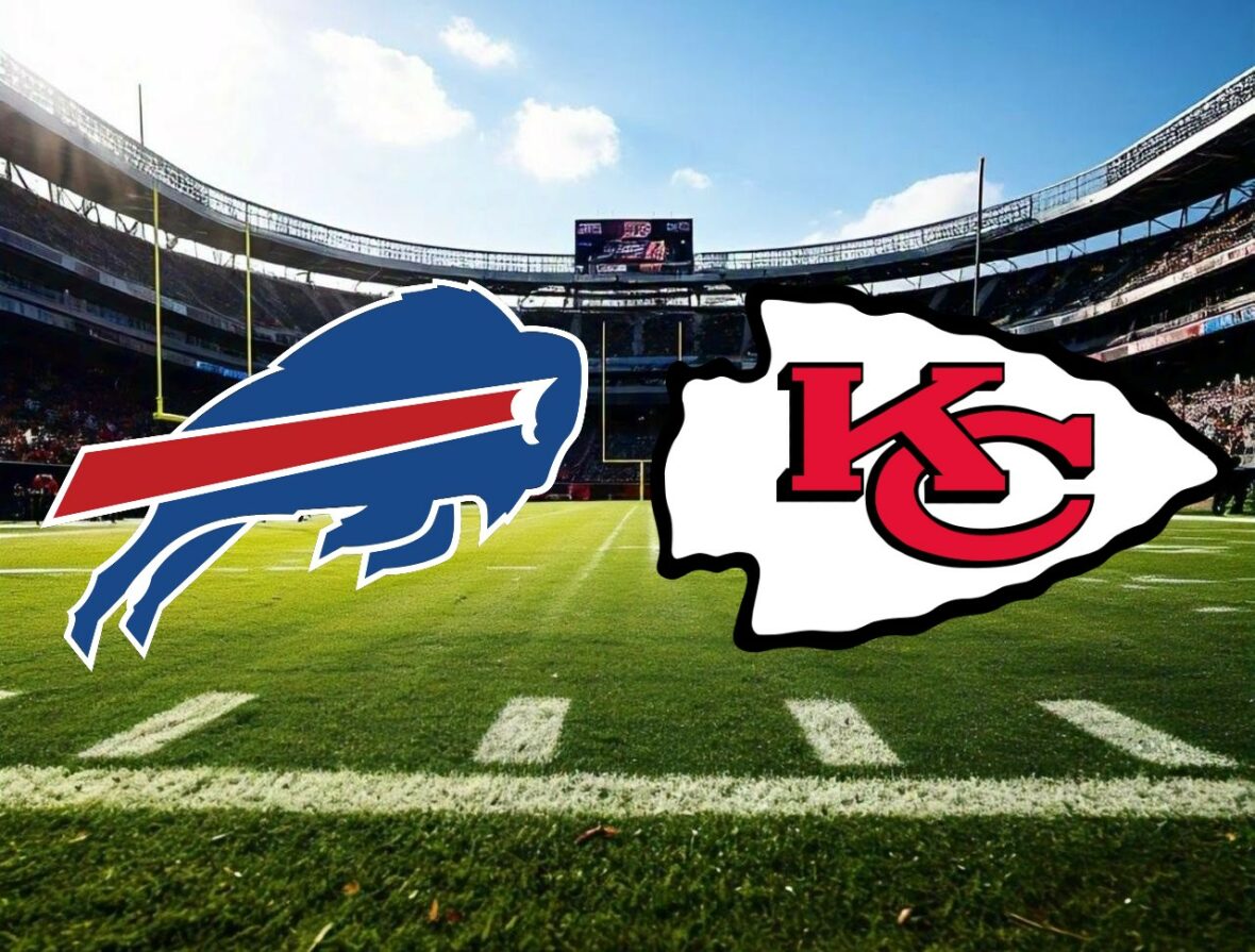 pronostico buffalo bills vs kansas city chiefs nfl afc championship game logos