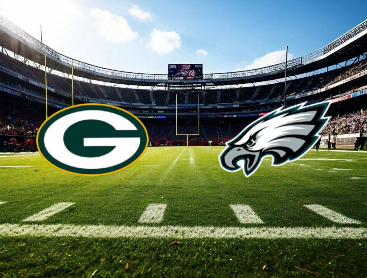 Packers vs Eagles logos wild card nfl